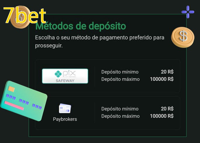 O cassino 7betbet oferece uma grande variedade de métodos de pagamento